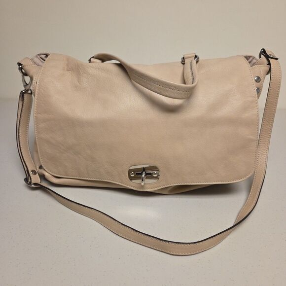 Sundance Made in Italy Purse Slouchy Leather Hobo Shoulder Bag Tan Boho Tote - Picture 1 of 16